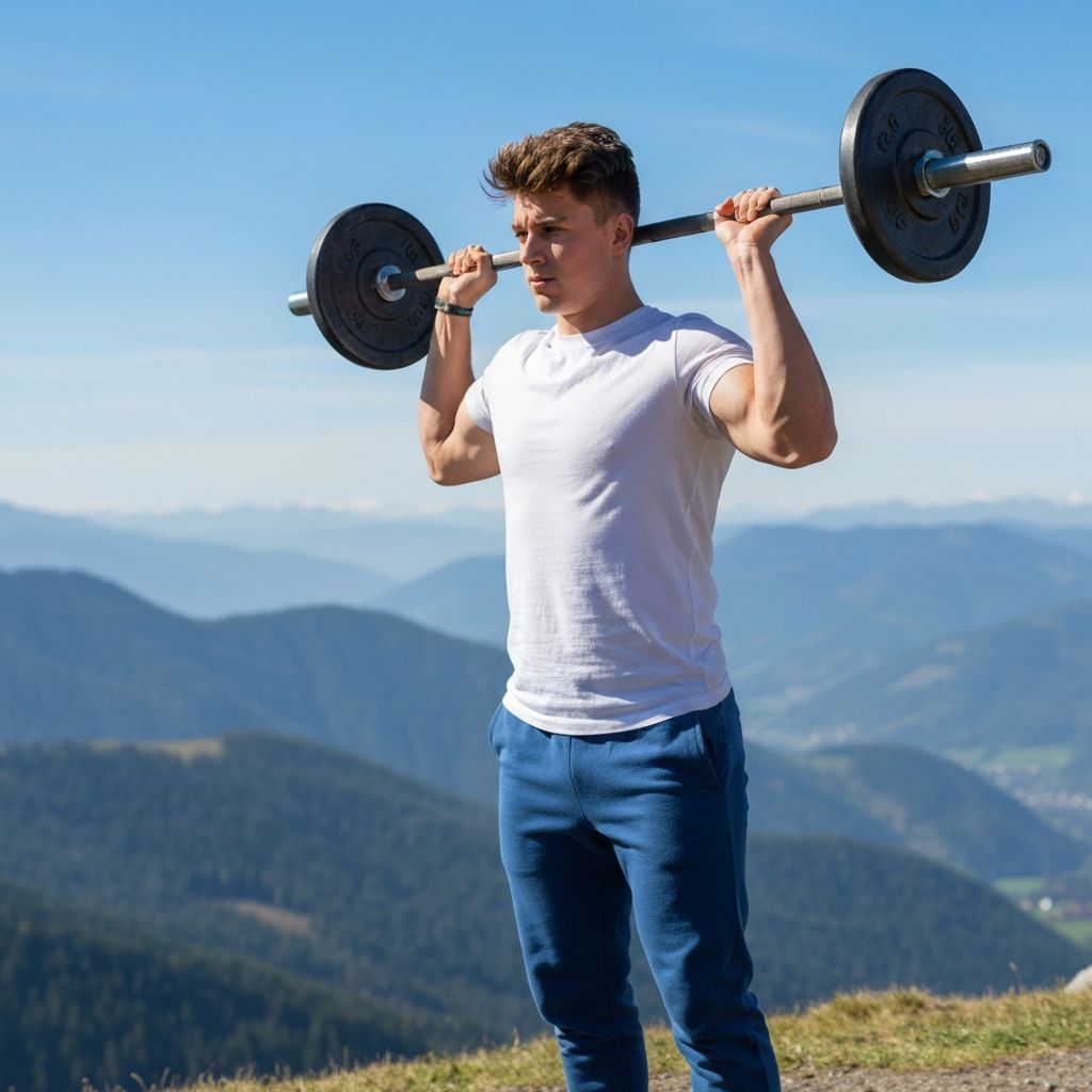 Man maintaining energy through exercise